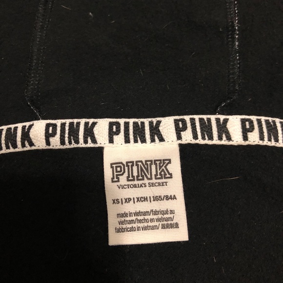 VICTORIA’S SECRET PINK BLACK PULLOVER HOODIE - Picture 5 of 6